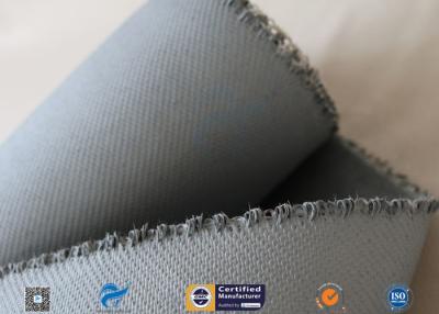 China 1550G 1.5MM Thermal Insulation Materials Grey Silicone Coated Fiberglass Fabric for sale