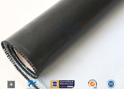 China Black Silicone Coated Fiberglass Fabric 3732 530GSM Insulated Welding Blanket for sale