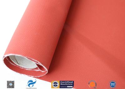 China 580gsm 17oz 3732 Red Silicone Coated Fiberglass Fabric Pipe Heat Insulation for sale