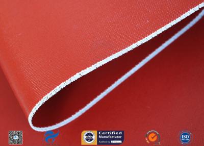 China 1mm High Temperature Bright Red silicone coated glass fabric 3784 850g/m2 for sale