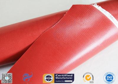 China 260℃ Fire Protection 0.5mm E - glass Silicone Coated Fiberglass Fabric Satin Weave for sale