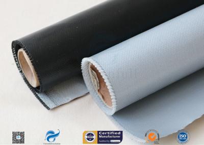 China tela revestida de la fibra de vidrio del silicón negro de 510g 0.5m m para la junta de dilatación de la tela en venta