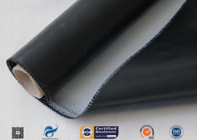 China 0.5mm 3732 Black Silicone Rubber Coated Fiberglass Cloth For Fabric Expansion Joint for sale