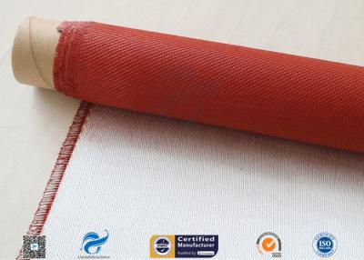 China 0.5mm Red Silicone Coated Fiberglass Fabric Cloth For Thermal Insulation for sale