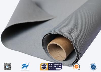 China 0.88mm High Quality C-Glass Double Sides Gery Silicone Coated Fiberglass Cloth for sale