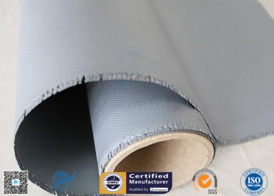 China Gray Color Silicone Rubber Coated Fiberglass Fabric 260℃ Satin Weave 1m Wide for sale