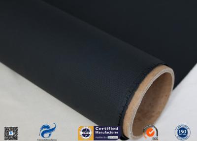 Chine Tissu acrylique noir enduit de silicone résistant à la chaleur de revêtement du tissu 18oz de fibre de verre à vendre