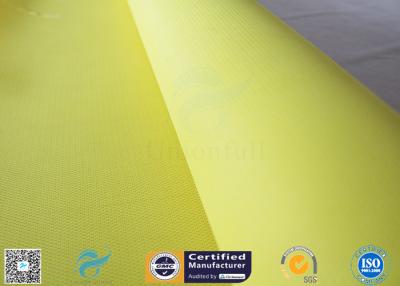 China 260℃ Heat Resistant 0.5mm Fire Blanket Silicone Coated Fiberglass Fabric Yellow Color for sale