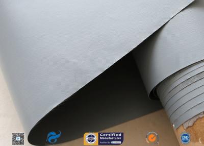 China Grey PVC Coated Fiberglass Fabric , Waterproof Fiber Glass Cloth for sale