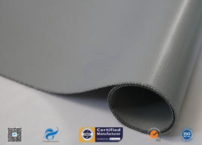 China Silver Grey Liquid Silicone Coated Fiberglass Fabric E - Glass 0.45mm for sale