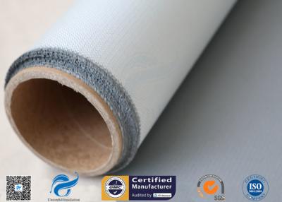 China Colored Silicone 1 Side Coating Fiberglass Fabric Heat Insulation 15oz Gray Color for sale