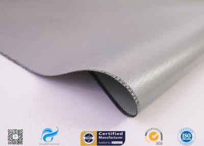 China 15oz Gary Color 4HS E Glass Silicone Coated Fiberglass Fabric , Silicone Coated Glass Cloth for sale