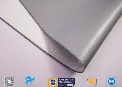 China 0.45mm 260℃ Heat Protection Fiberglass Fabric With Silicone Glue One Side for sale