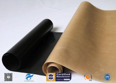 中国 焦げ付き防止の高温抵抗力があるPTFEの上塗を施してあるガラス繊維の生地 販売のため
