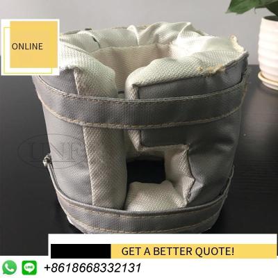 China Grey Silicone Fiberglass Flange removable insulation blankets 550 Degrees for sale