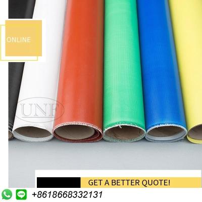 China 1 Side Coating Rubber Silicone Fiberglass Fabric 15oz For Insulation Jackets for sale