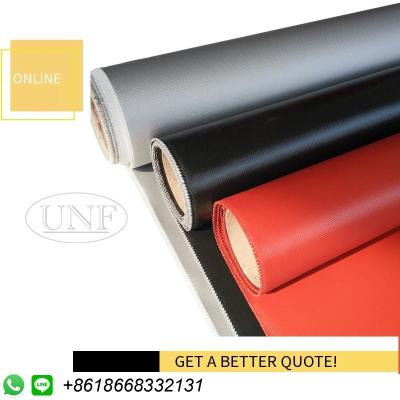 China 0.45mm Satin Weave Silicone Coated Glass Fabric 40/40 Gram 2 Meter Width for sale