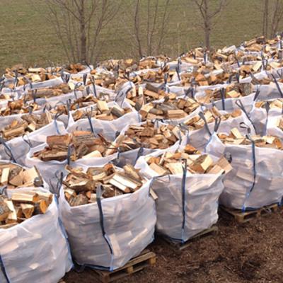 China White Breathable Firewood Bulk Bag Loading 2000 Kg Top Open Flat Bottom for sale