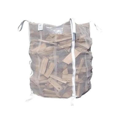 China Top Open Breathable 500-1000kg Jumbo Bags With Mesh Cloth Used For Packing Firewood for sale