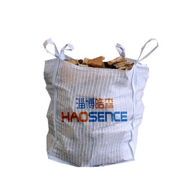 China Ventiliated Fabric 4 Sides Firewood Jumbo Bags For Packing 1000 KG for sale
