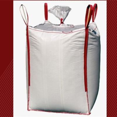 China Large Breathable Baffle Bulk Bags Flat Bottom Woven Jumbo Bags for sale