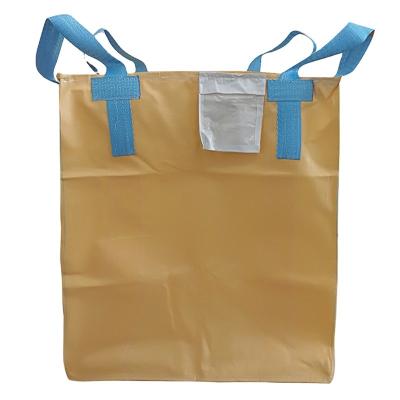 China FIBC 1000 Kg Bulk Bag Flat Bottom 100*100*100 CM Garbage Bulk Bag for sale