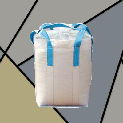 China Animal Feed 1500kg Tonne Bag PP Material White Cross Corner Loop Flat Bottom Tonne Bag en venta