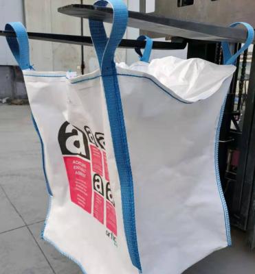 China Duffle top  bulk bag closed bottom jumbo bag  UV treated FIBC big bag for asbesto for sale