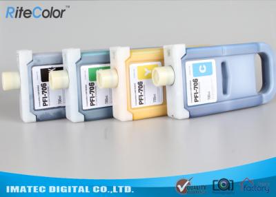 China Tintas del formato, enchufe PFi-706 y cartucho de tinta anchos basados pigmento del chorro de tinta de la impresión en venta