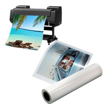 China Large Format Waterproof Inkjet Metallic Glossy Photo Paper Roll 250gsm for sale
