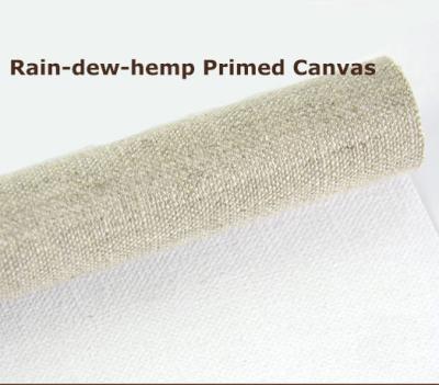 China Acid Free 480gsm Art Medium Texture Rain Dew Linen Primed Canvas For Oil Painting for sale