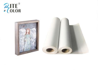 China Waterproof 280gsm Matte Polyester Canvas Rolls Single Side For Giclee Inkjet Printing for sale
