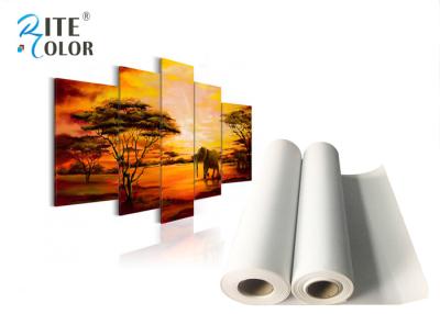 China Super White Eco Solvent Media , 380gsm Digital Printing Matte Cotton Canvas For Roland for sale