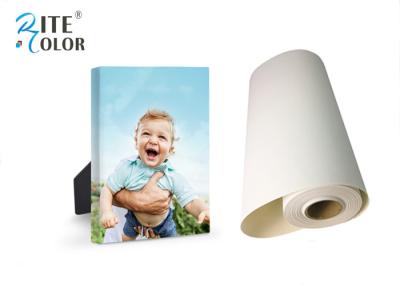 China Waterproof Coating Giclee Eco Solvent Media , 260gsm Silky Polyester Glossy Inkjet Canvas Rolls for sale