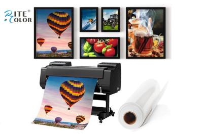 China Inkjet 240gsm RC Photo Paper Glossy Large Format Roll for Pigment Dye Inks for sale