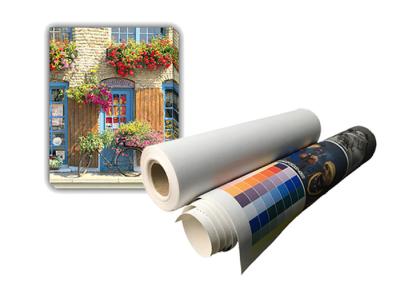 China Digital Inkjet Matte Polyester Canvas Roll 260gsm Wide Format For Aqueous Inks for sale