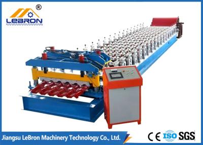 China Color Steel Glazed Tile Roll Forming Machine 16 Stations High Production Efficiency for sale