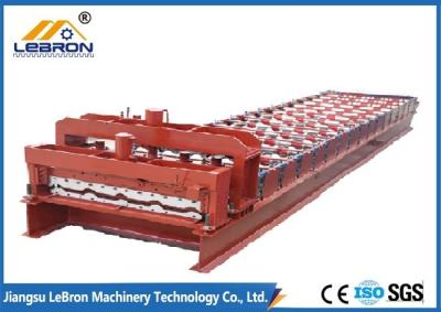 China Red Color Glazed Tile Roll Forming Machine , CNC Control Roof Tile Forming Machine for sale