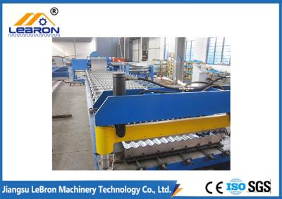 China Blue Color Corrugated Sheet Roll Forming Machine / Corrugated Roof Roll Forming Machine for sale