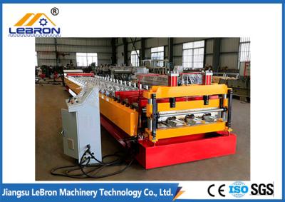 China Red Color Floor Deck Roll Forming Machine For Galvanized Steel Floor Decking Sheet for sale