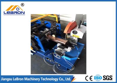 China Blue And Yellow Downspout Roll Forming Machine , Metal Down Pipe Machine Long Service for sale