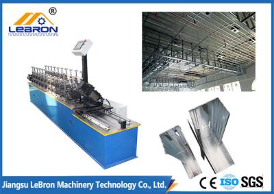 China Lightweight Stud And Track Roll Forming Machine , Blue Color Metal Stud Machine for sale