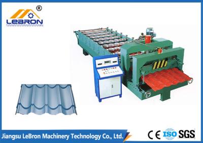 China Full Automatic Glazed Tile Roll Forming Machine , 7.5kW Step Tile Roll Forming Machine for sale
