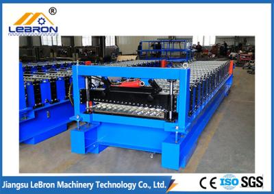 China 825 Model Blue Color Corrugated Sheet Roll Forming Machine 5.5KW Full Automatic for sale