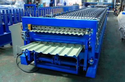 China Trapezoidal Sheet 15m Per Min Double Layer Roll Forming Machine for sale