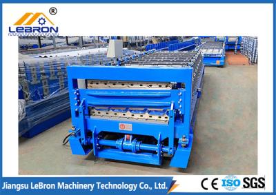 China 15Rows IBR Double Layer Roll Forming Machine Trapezoidal Sheet Roll Former for sale