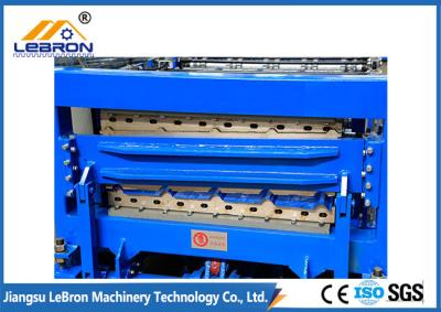 China Blue Color Double Layer Roll Forming Machine Double Floor Deck Roll Former for sale