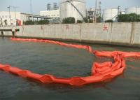 China Orange Solid Float Oil Containment Boom Height 600 To 1500mm Fast Deployment for sale