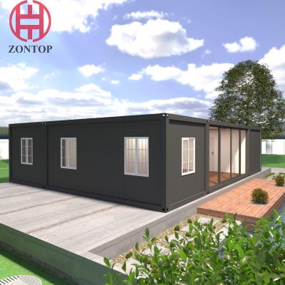 China Zontop China  Factory Storage  Prefabricated Prefab Puerto Rico Modular Foldable Portable Home 40ft Container House for sale