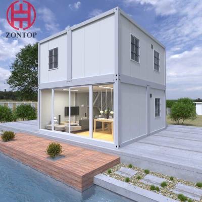 China Casa modular branca da parede 20Ft 40Ft da casa moderna modular do recipiente à venda